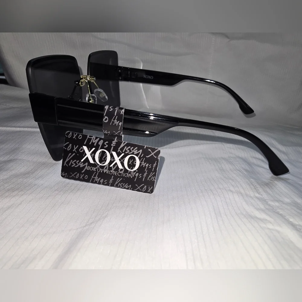 XOXO Gold and Black Oversized‎ Sunglasses